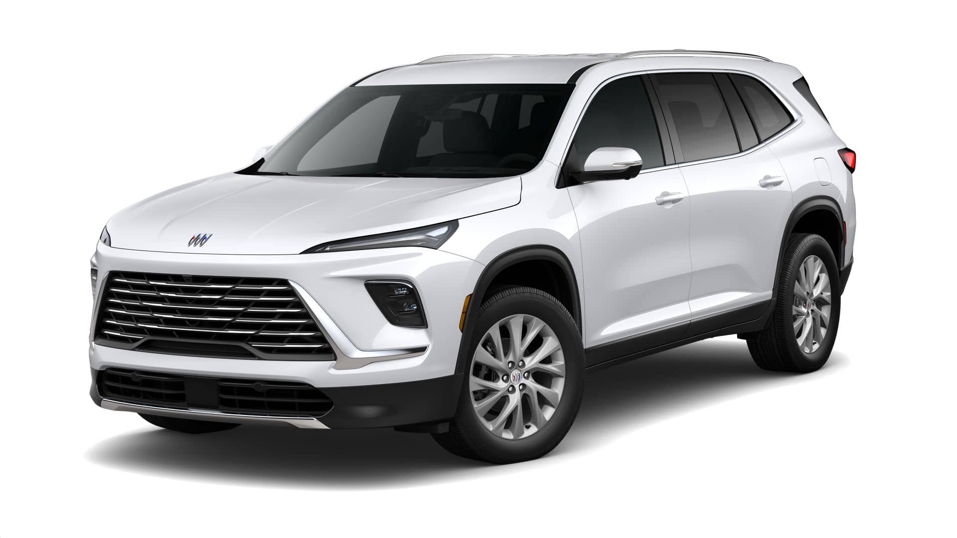 2026 Buick Enclave Preferred in Summit White — front three-quarter view